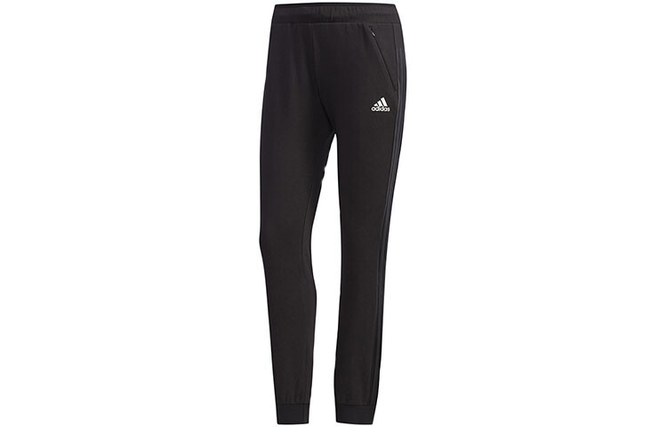 Трикотажные спортивные штаны женские черные Adidas 
Трикотажные спортивные штаны женские черные Adidas