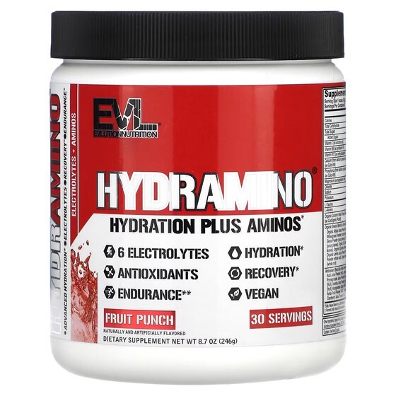 Добавка EVLution Nutrition HydrAmino, фруктовый пунш
Добавка EVLution Nutrition HydrAmino, фруктовый пунш