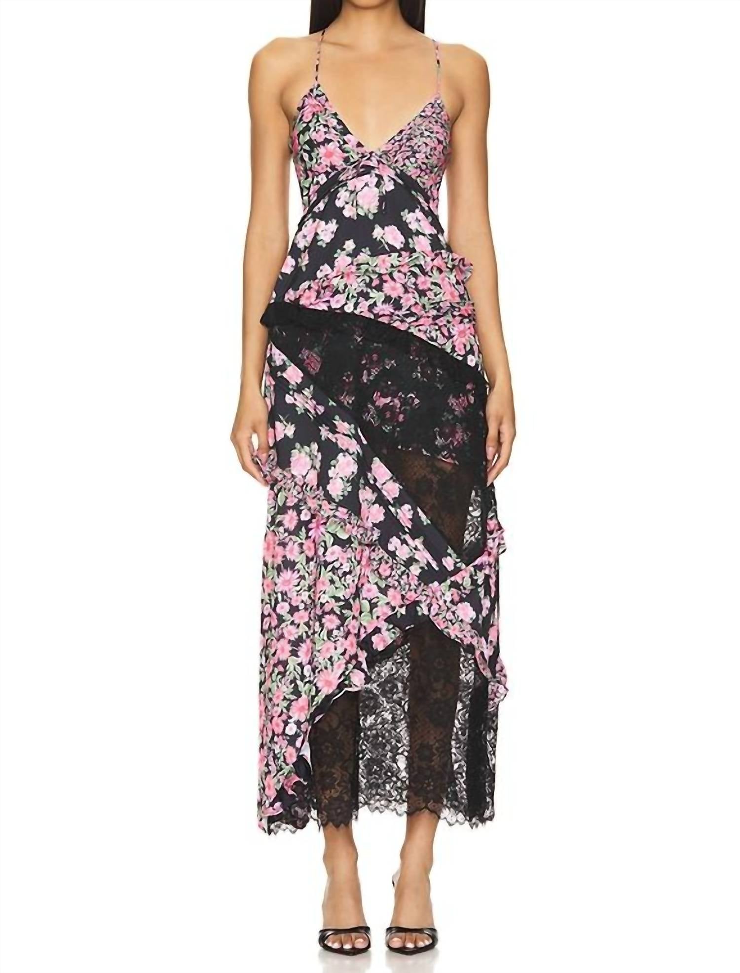 Платье макси Rosalyn в черном цвете For Love & Lemons
Платье макси Rosalyn в черном цвете For Love & Lemons