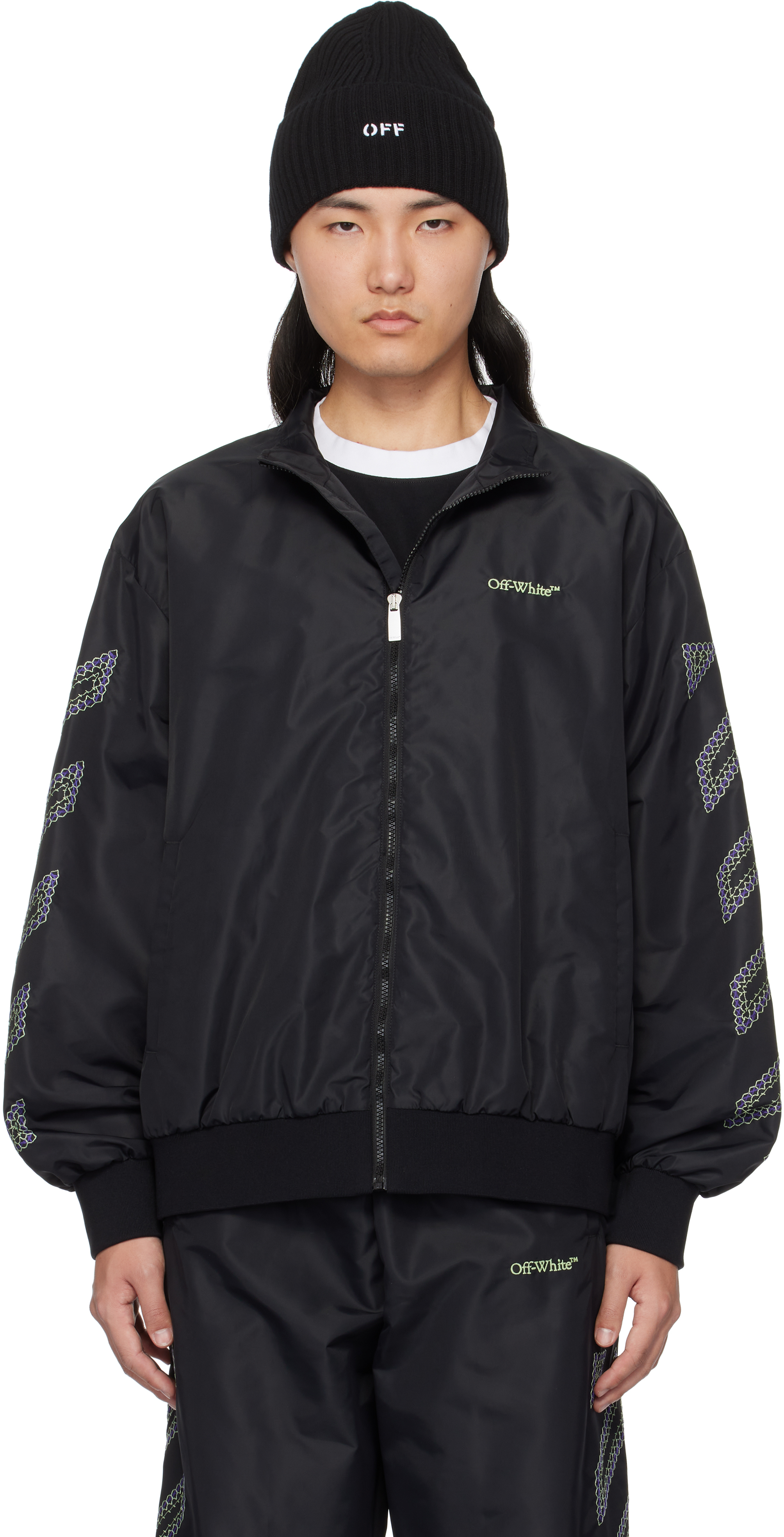 Черная диагональная куртка из нейлона Faille Track Off-White, Черный, Черная диагональная куртка из нейлона Faille Track Off-White
Черная диагональная куртка из нейлона Faille Track Off-White, Черный, Черная диагональная куртка из нейлона Faille Track Off-White