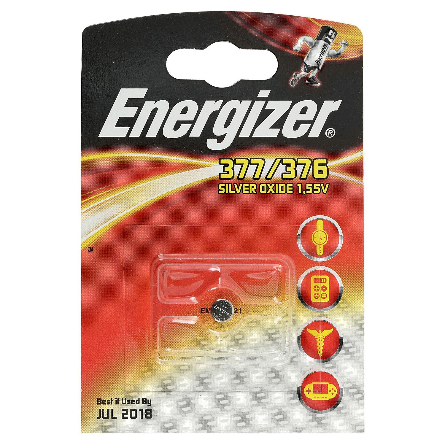 Аккумулятор Energizer 1,55 В, серебристый
Аккумулятор Energizer 1,55 В, серебристый