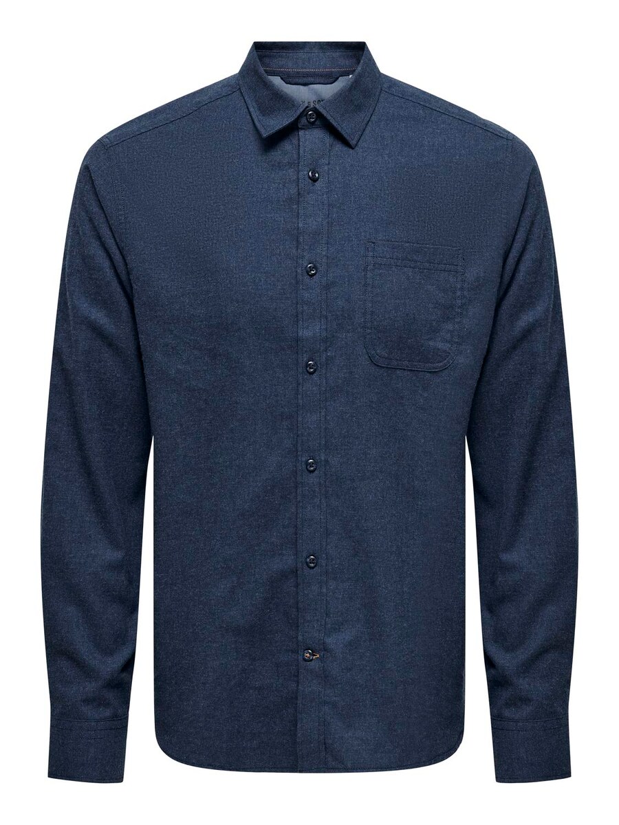 Рубашка на пуговицах классического кроя Only & Sons ONSRoad, темно-синий 
Рубашка на пуговицах классического кроя Only & Sons ONSRoad, темно-синий
