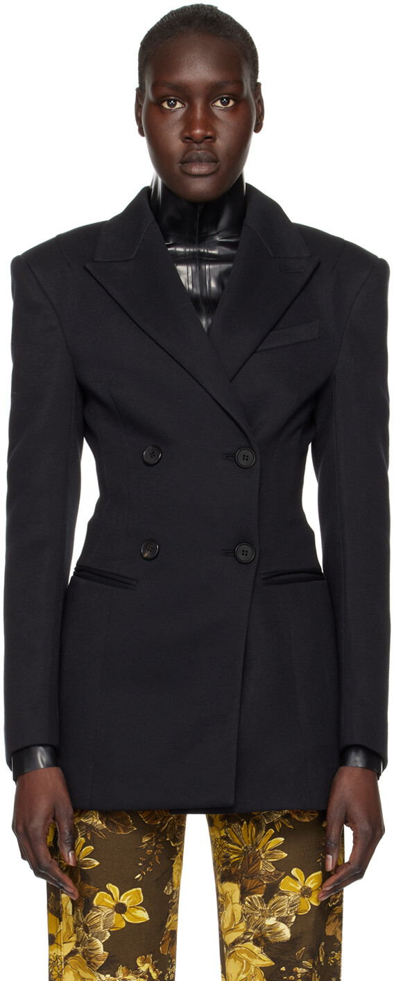 Черный двубортный пиджак Kwaidan Editions
Черный двубортный пиджак Kwaidan Editions