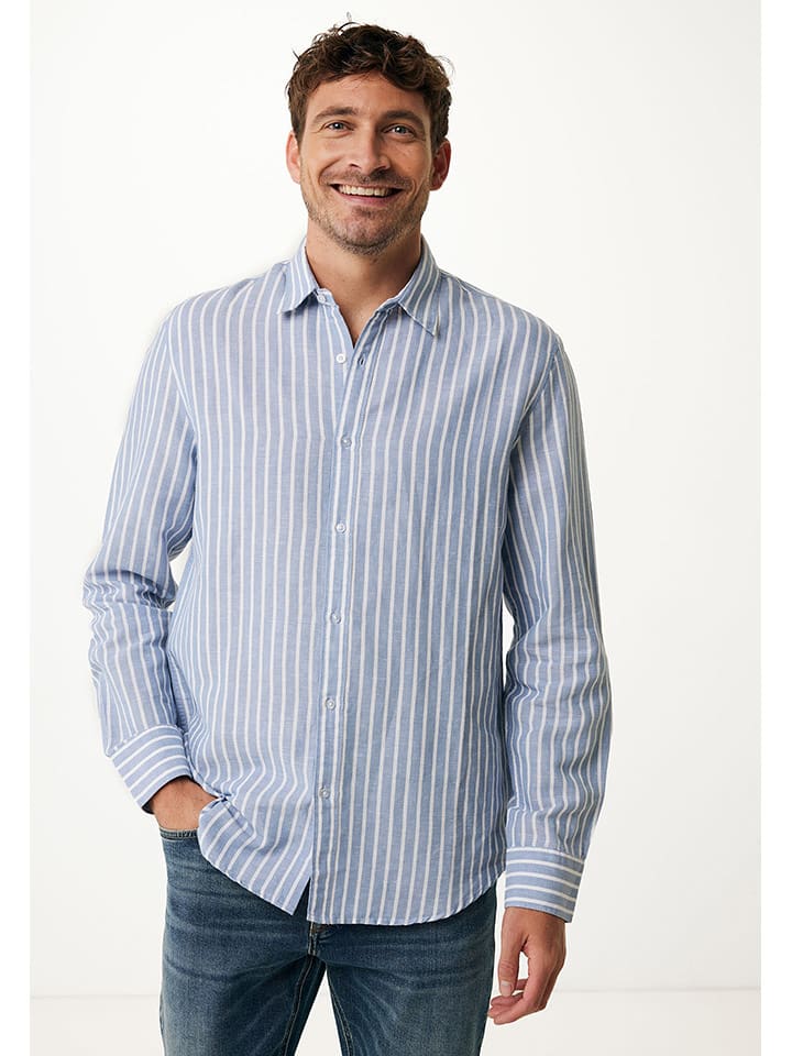 Рубашка Mexx, синий/белый 
Рубашка Mexx, синий/белый