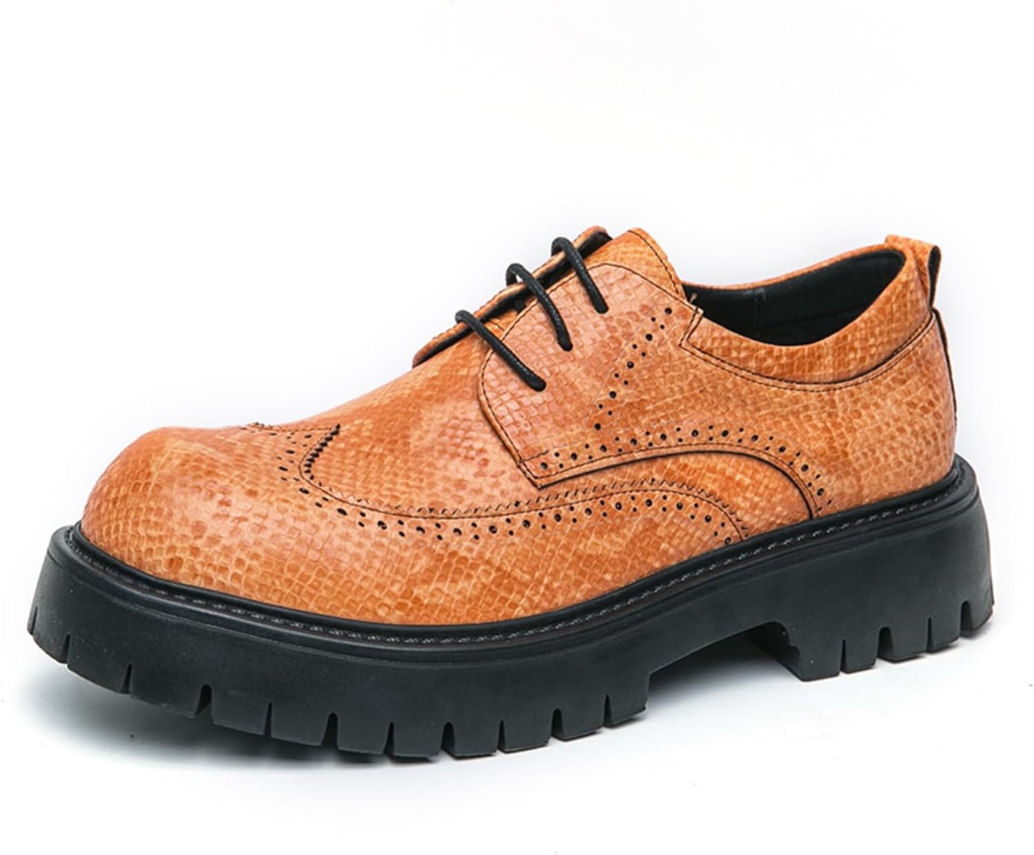 Мужские оксфорды на шнуровке с платформой - модная искусственная кожа, прочная ребристая подошва, классический круглый носок и удобный дизайн без застежки, поднимут уровень формального и повседневного стиля одежды Aokisx, желтый
Мужские оксфорды на шнуровке с платформой - модная искусственная кожа, прочная ребристая подошва, классический круглый носок и удобный дизайн без застежки, поднимут уровень формального и повседневного стиля одежды Aokisx, желтый