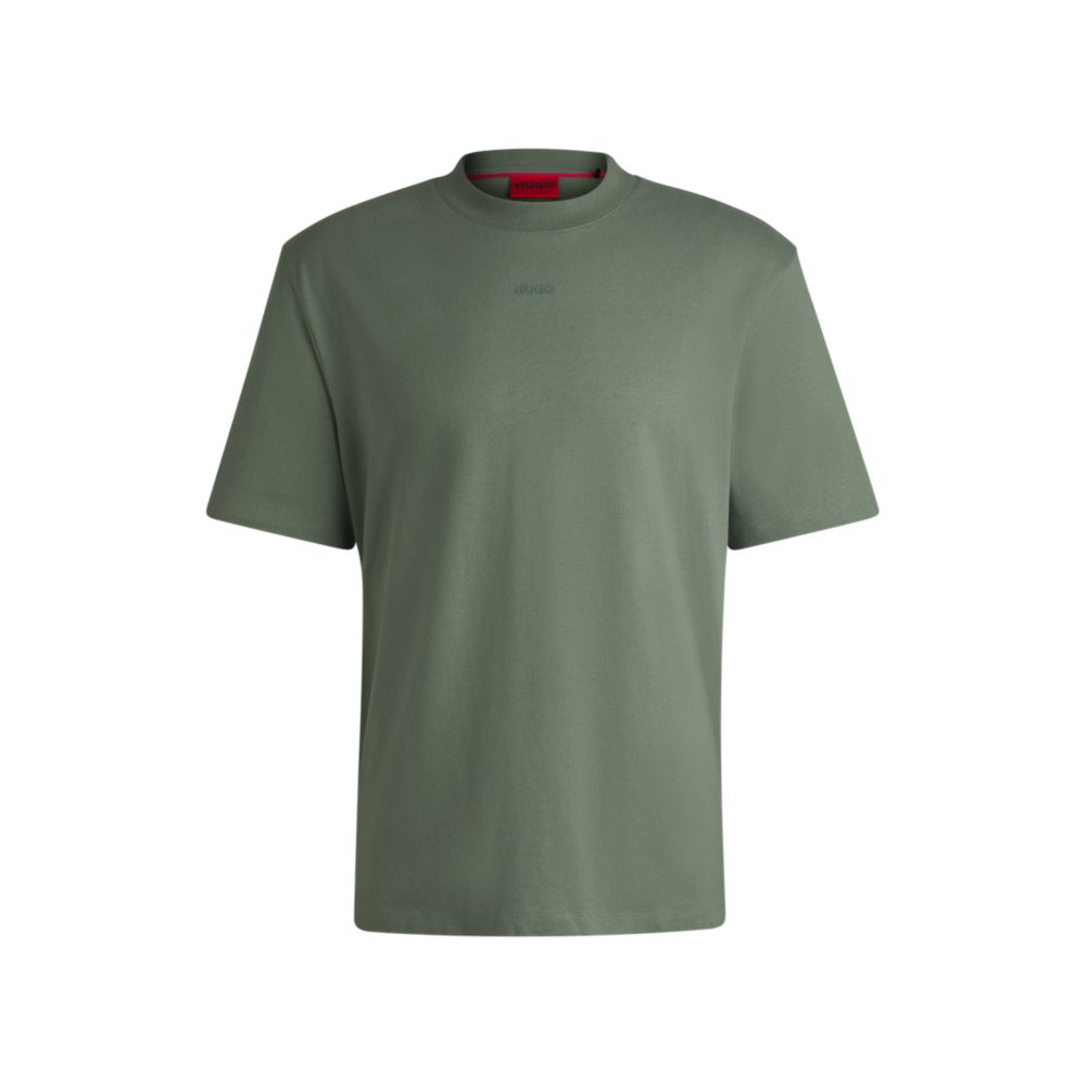 Футболка свободного кроя из хлопка с логотипом HUGO, светло-зеленый 
Футболка свободного кроя из хлопка с логотипом HUGO, светло-зеленый