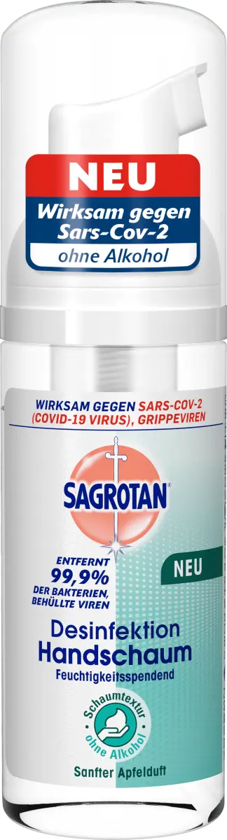 Пена для дезинфекции рук дорожный размер 50 мл Sagrotan 
Пена для дезинфекции рук дорожный размер 50 мл Sagrotan