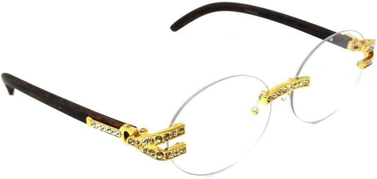 Dweebzilla Круглые Овальные Тонкие Безободковые Солнцезащитные Очки с металлическими вставками, стразами и имитацией дерева Роскошные солнцезащитные очки, Gold & Cherry Wood Frame - Clear Lenses
Dweebzilla Круглые Овальные Тонкие Безободковые Солнцезащитные Очки с металлическими вставками, стразами и имитацией дерева Роскошные солнцезащитные очки, Gold & Cherry Wood Frame - Clear Lenses