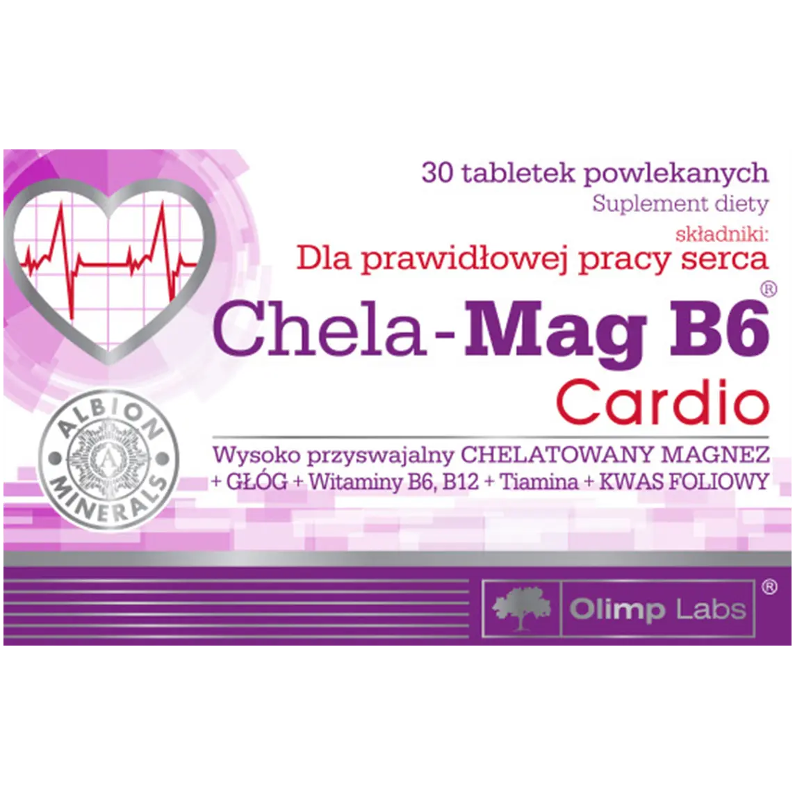 Olimp Chela-Mag B6 Cardio биологически активная добавка, 30 таблеток/1 упаковка
Olimp Chela-Mag B6 Cardio биологически активная добавка, 30 таблеток/1 упаковка