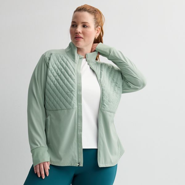 Куртка большого размера из тканого смешанного материала с застежкой-молнией спереди Tek Gear, цвет ostego bay 
Куртка большого размера из тканого смешанного материала с застежкой-молнией спереди Tek Gear, цвет ostego bay