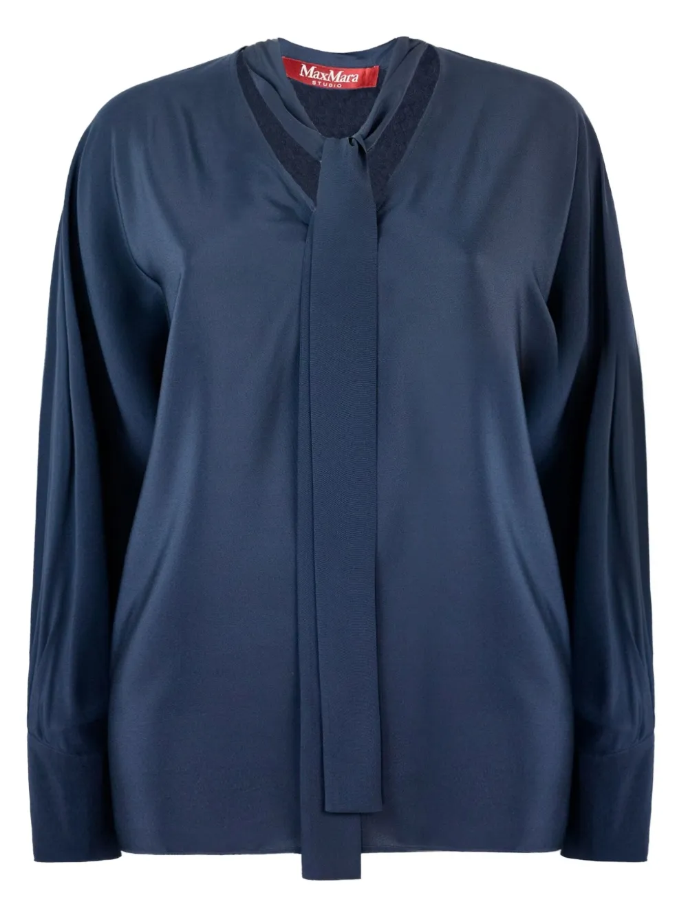 Рубашка с длинными рукавами и завязками MAX MARA, синий
Рубашка с длинными рукавами и завязками MAX MARA, синий