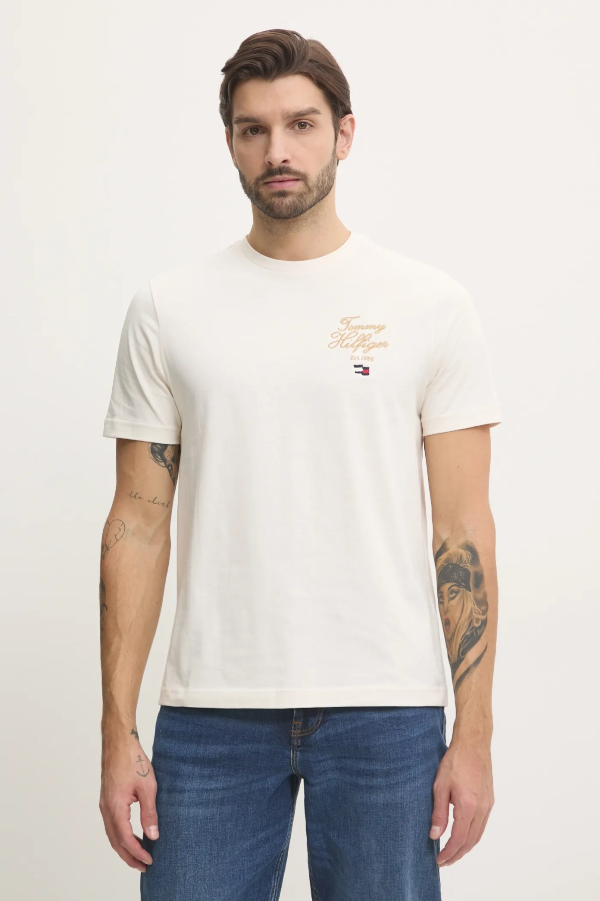 Хлопковая футболка Tommy Hilfiger, бежевый
Хлопковая футболка Tommy Hilfiger, бежевый