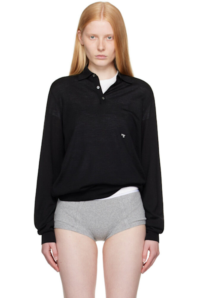 Черная трикотажная рубашка-поло HommeGirls
Черная трикотажная рубашка-поло HommeGirls