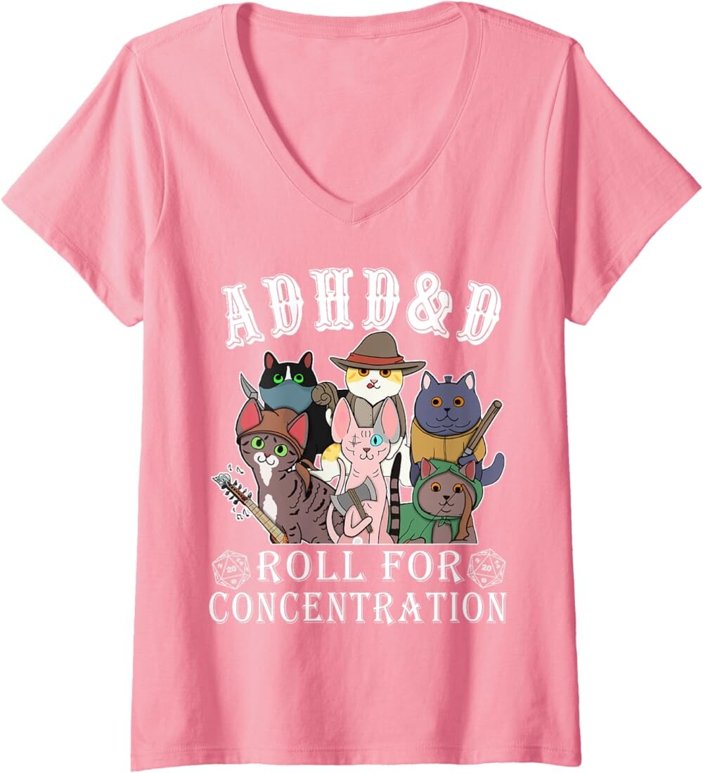 Женская футболка Funny Tees Gamer RPG Apparel Cats RPG Gamer Roll For Concentration D20 Dice Nerdy, розовый
Женская футболка Funny Tees Gamer RPG Apparel Cats RPG Gamer Roll For Concentration D20 Dice Nerdy, розовый