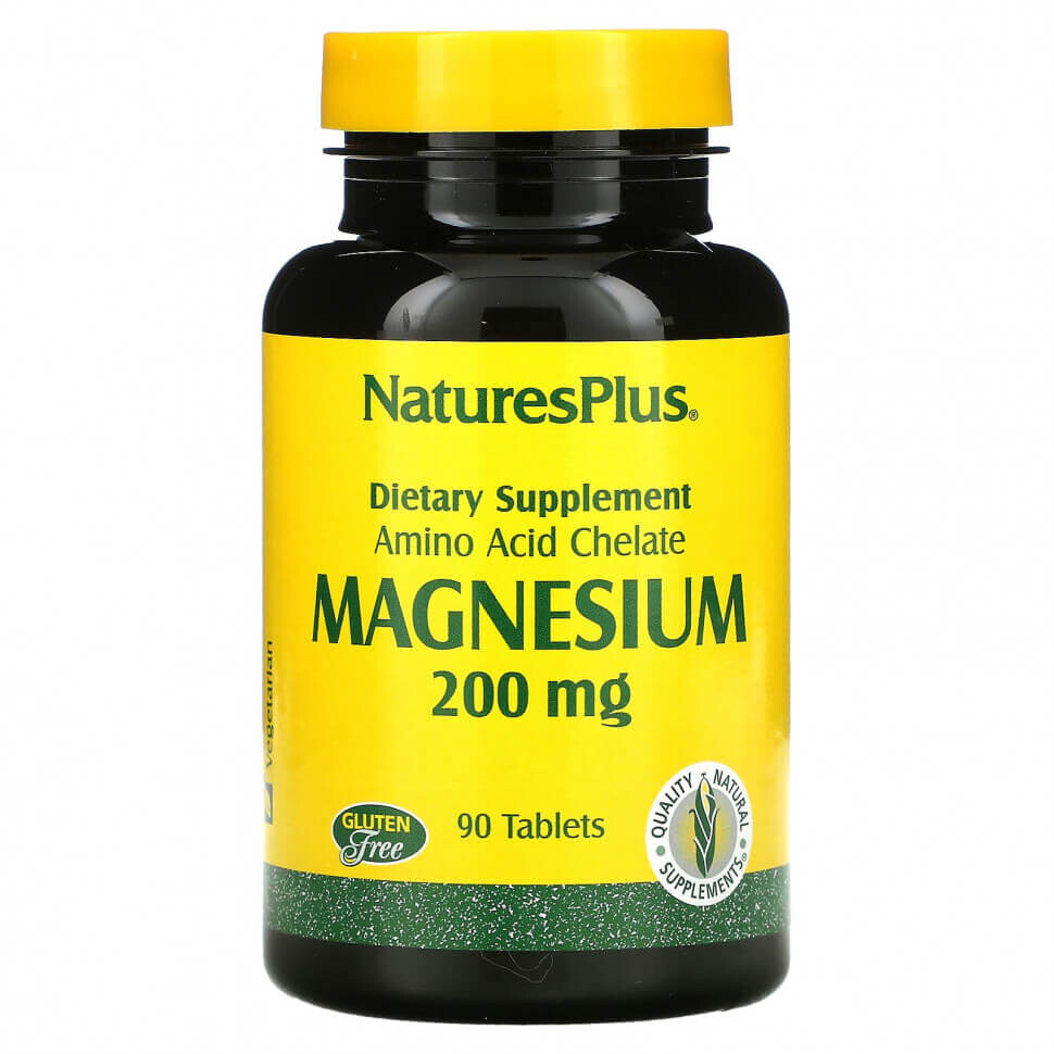Магний NaturesPlus Magnesium, 200 мг, 90 таблеток 
Магний NaturesPlus Magnesium, 200 мг, 90 таблеток