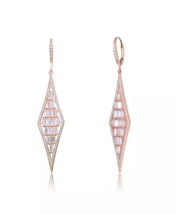 Длинные серьги-подвески в форме воздушного змея из стерлингового серебра с кубическим цирконием Genevive, light/past
Длинные серьги-подвески в форме воздушного змея из стерлингового серебра с кубическим цирконием Genevive, light/past