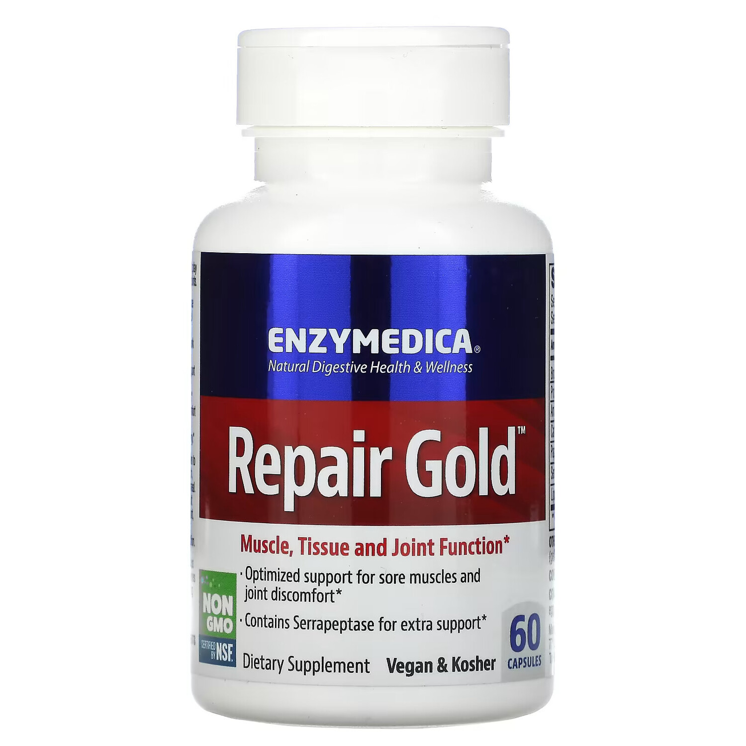 Enzymedica, Repair Gold, восстановление мышц, тканей и суставов, 60 капсул
Enzymedica, Repair Gold, восстановление мышц, тканей и суставов, 60 капсул