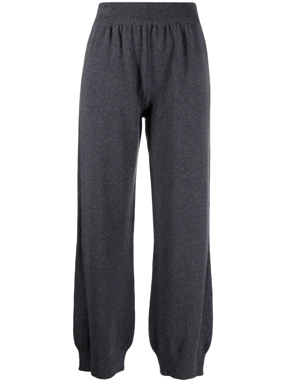 Кашемировые брюки Iconic с поясом в рубчик Barrie, серый 
Кашемировые брюки Iconic с поясом в рубчик Barrie, серый