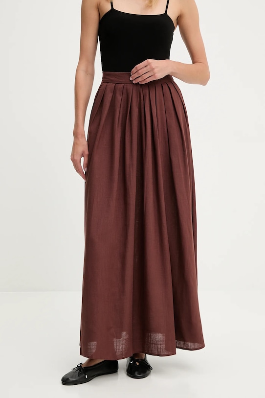 Юбка с льняной вставкой Answear.Lab, коричневый
Юбка с льняной вставкой Answear.Lab, коричневый