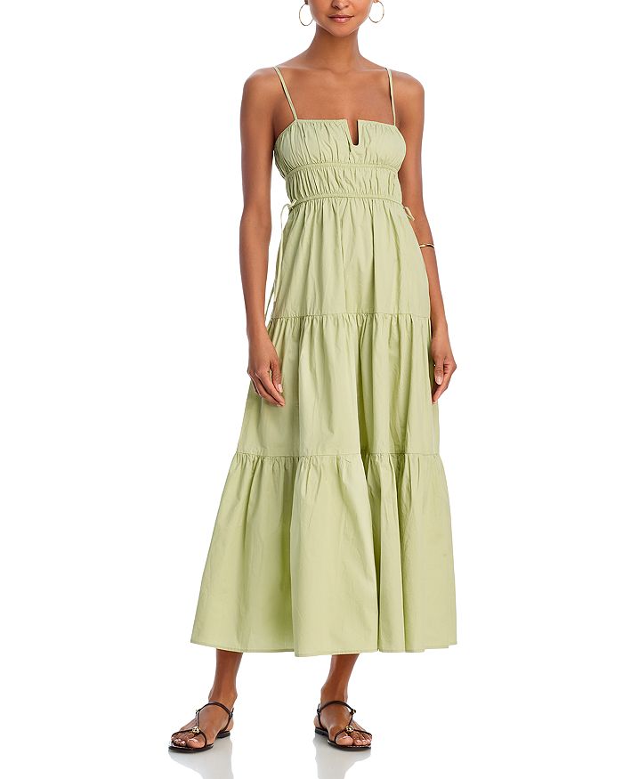 Плиссированное хлопковое платье миди Moon River, зеленый
Плиссированное хлопковое платье миди Moon River, зеленый