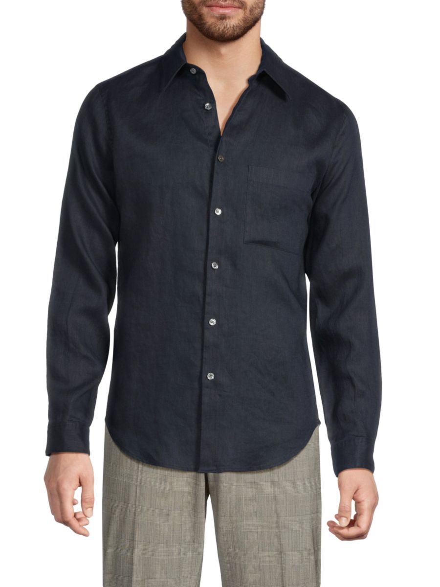 Однотонная льняная рубашка Irving Theory, цвет Baltic Blue
Однотонная льняная рубашка Irving Theory, цвет Baltic Blue