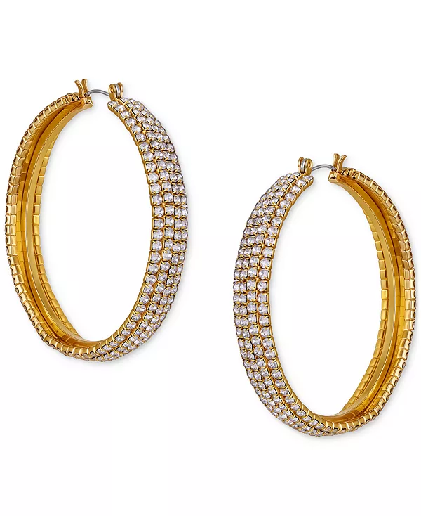 Большие серьги-кольца с кристальным паве Guess, gold
Большие серьги-кольца с кристальным паве Guess, gold