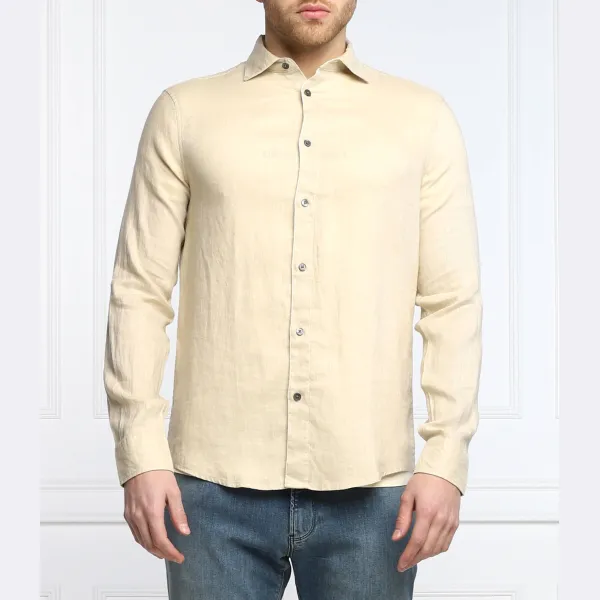 Льняная рубашка стандартного кроя Emporio Armani, бежевый
Льняная рубашка стандартного кроя Emporio Armani, бежевый