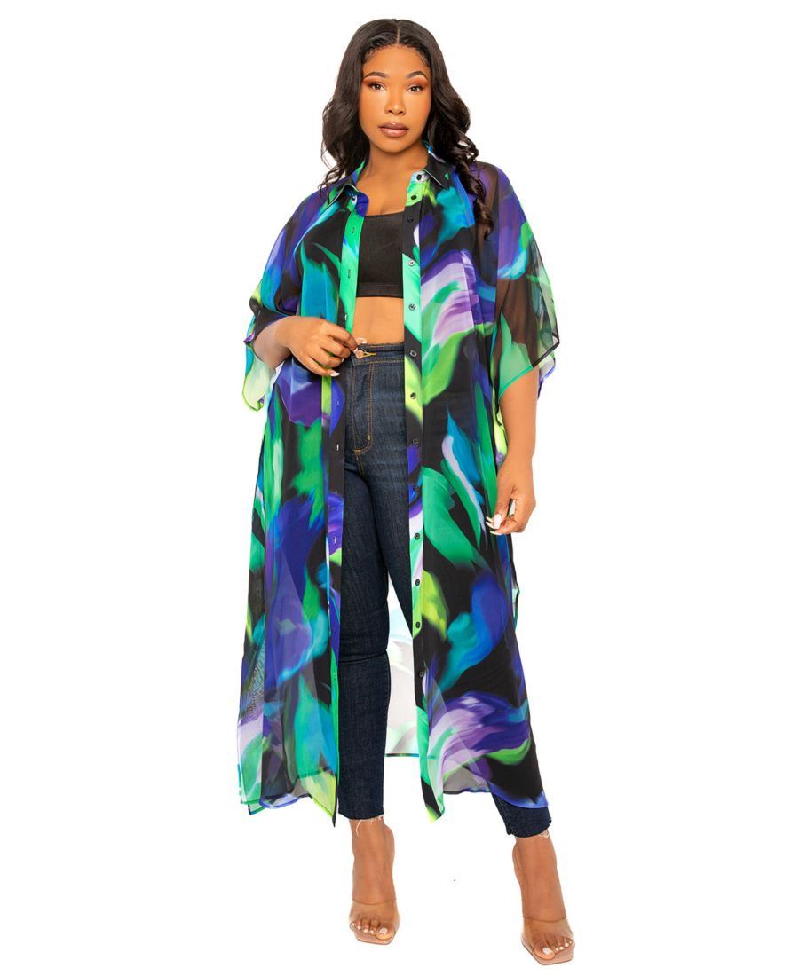 Женское платье-рубашка большого размера с принтом Buxom Couture, Blue multi
Женское платье-рубашка большого размера с принтом Buxom Couture, Blue multi