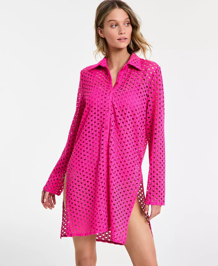 Женская вязаная туника-парео для пляжа Carmen Marc Valvo, розовый
Женская вязаная туника-парео для пляжа Carmen Marc Valvo, розовый