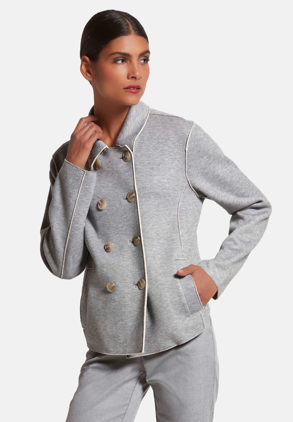 Летняя куртка IN DOUBLEFACE-QUALITÄT - Blazer MADELEINE, светло-серый 
Летняя куртка IN DOUBLEFACE-QUALITÄT - Blazer MADELEINE, светло-серый