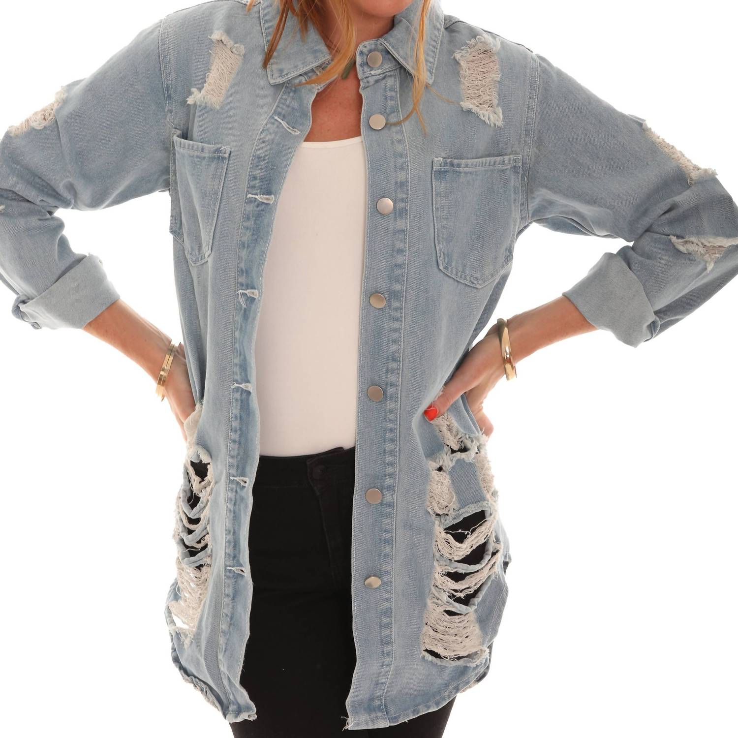 Куртка из потертого денима светлого денима Shoreline Wear, цвет light denim
Куртка из потертого денима светлого денима Shoreline Wear, цвет light denim