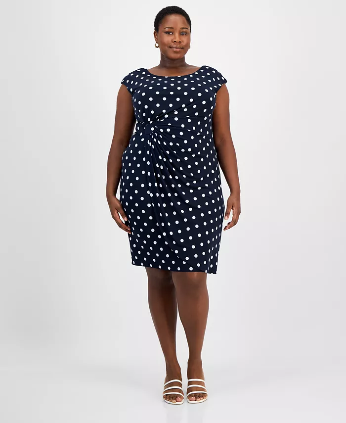 Платье-футляр из джерси с принтом больших размеров Connected, синий
Платье-футляр из джерси с принтом больших размеров Connected, синий