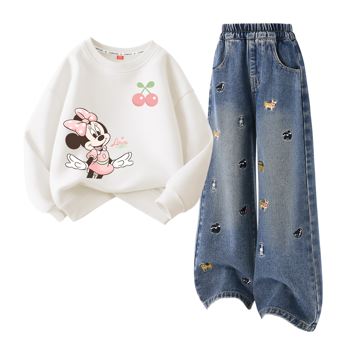 Детская повседневная спортивная одежда Disney, Di Elegant Cherry Blossom White+Solid Color Denim Blue
Детская повседневная спортивная одежда Disney, Di Elegant Cherry Blossom White+Solid Color Denim Blue