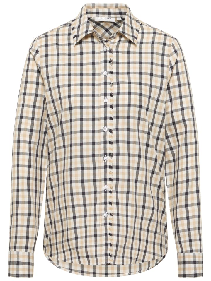 Блузка прямого кроя бежевого цвета Eterna
Блузка прямого кроя бежевого цвета Eterna