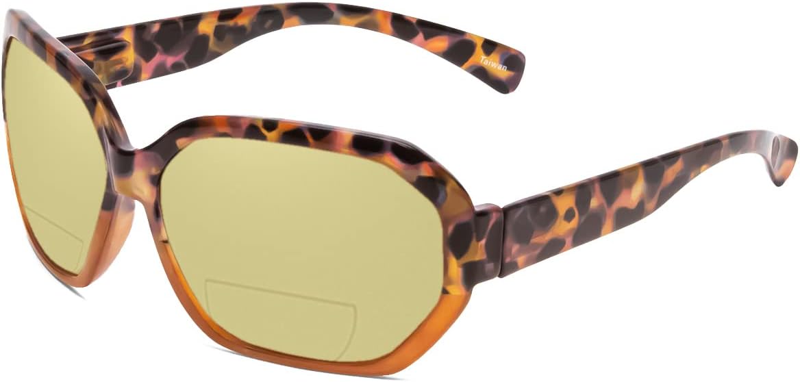 Женские солнцезащитные очки для чтения Calabria 644SB увеличенного размера с шестиугольными бифокальными линзами, поляризованными линзами, защитой от УФ-излучения и жестким футляром, Caramel Polarized Yellow
Женские солнцезащитные очки для чтения Calabria 644SB увеличенного размера с шестиугольными бифокальными линзами, поляризованными линзами, защитой от УФ-излучения и жестким футляром, Caramel Polarized Yellow