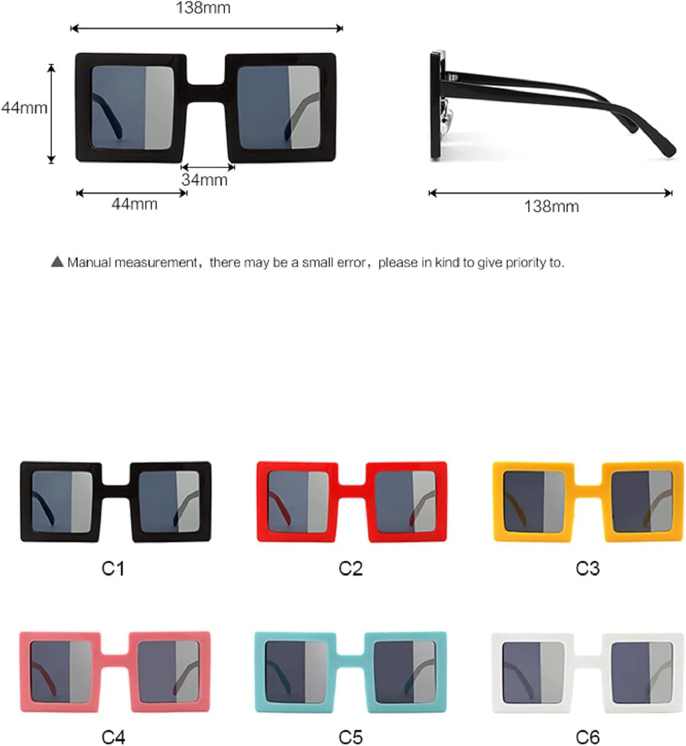 Квадратные солнцезащитные очки для женщин и мужчин, модные, с двухцветными линзами, с защитой от УФ-излучения, винтажные женские солнцезащитные очки mincl, Blue
Квадратные солнцезащитные очки для женщин и мужчин, модные, с двухцветными линзами, с защитой от УФ-излучения, винтажные женские солнцезащитные очки mincl, Blue