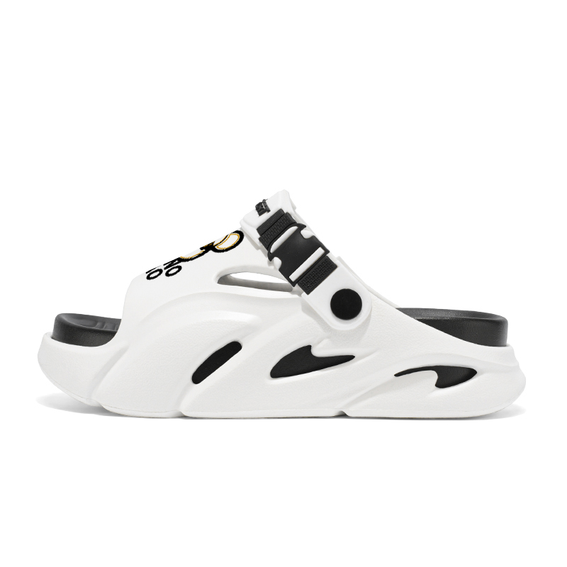 NANJIREN Пляжные сандалии унисекс серо-бело-оранжево-зеленые - белый черный, цвет White Black 
NANJIREN Пляжные сандалии унисекс серо-бело-оранжево-зеленые - белый черный, цвет White Black