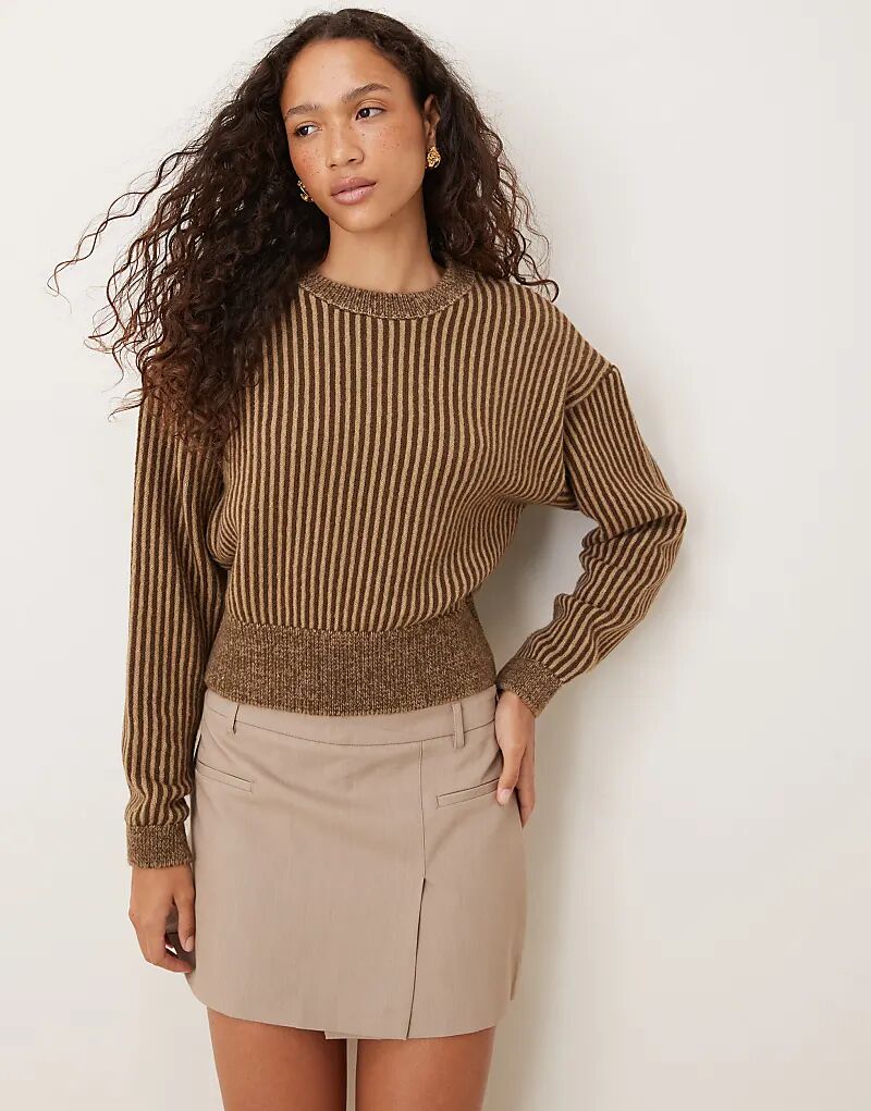 Вязаный джемпер ASOS DESIGN двухцветного коричневого цвета
Вязаный джемпер ASOS DESIGN двухцветного коричневого цвета