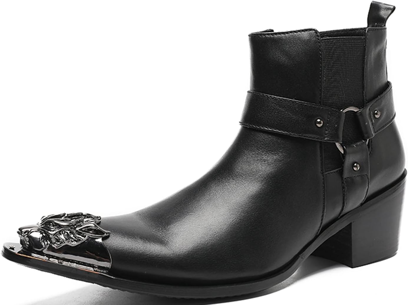 Мужские западные панк-кожаные ботинки Santimon Mens Chelsea на щиколотку с металлическим носком в виде льва - черные, повседневные, готические, рок, с пряжкой, ковбойские ботинки для вечеринок, сцены и клубной одежды
Мужские западные панк-кожаные ботинки Santimon Mens Chelsea на щиколотку с металлическим носком в виде льва - черные, повседневные, готические, рок, с пряжкой, ковбойские ботинки для вечеринок, сцены и клубной одежды