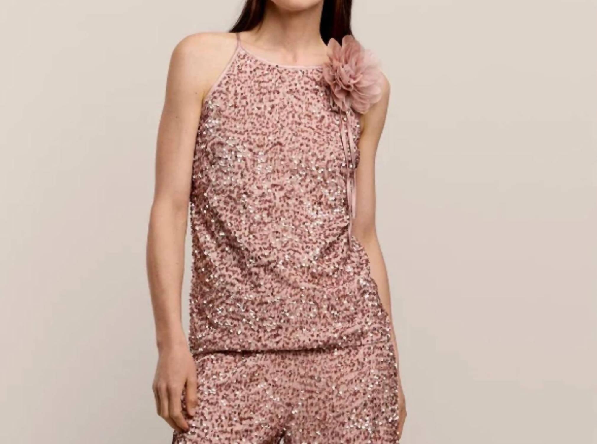 Топ Cava с пайетками цвета розового золота summum
Топ Cava с пайетками цвета розового золота summum