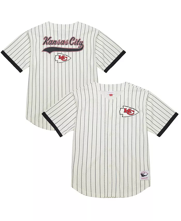 Мужская кремовая рубашка на пуговицах Kansas City Chiefs Final Seconds с винтажным логотипом и сетчатой тканью Mitchell & Ness
Мужская кремовая рубашка на пуговицах Kansas City Chiefs Final Seconds с винтажным логотипом и сетчатой тканью Mitchell & Ness