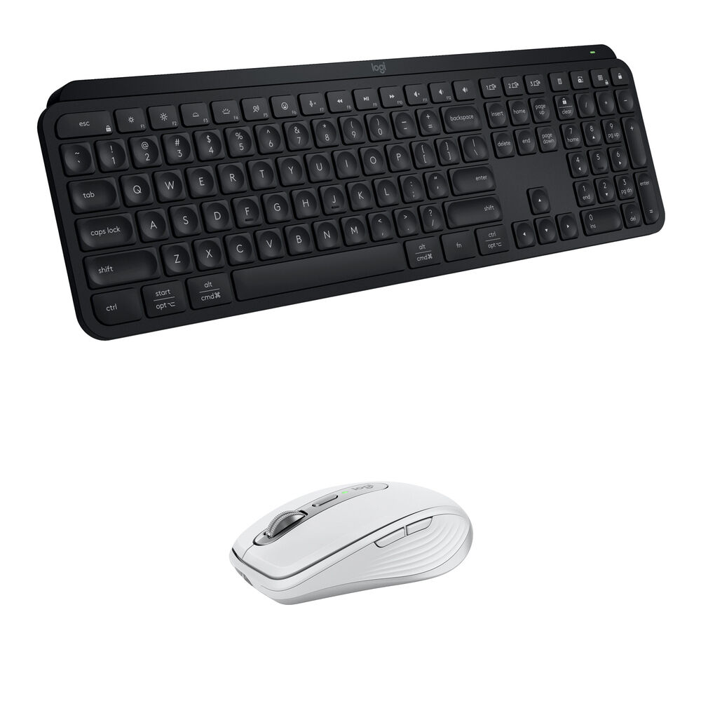 Клавиатура Logitech MX Wireless Keys S и мышь Anywhere 3S (черный/бледно-серый) 
Клавиатура Logitech MX Wireless Keys S и мышь Anywhere 3S (черный/бледно-серый)