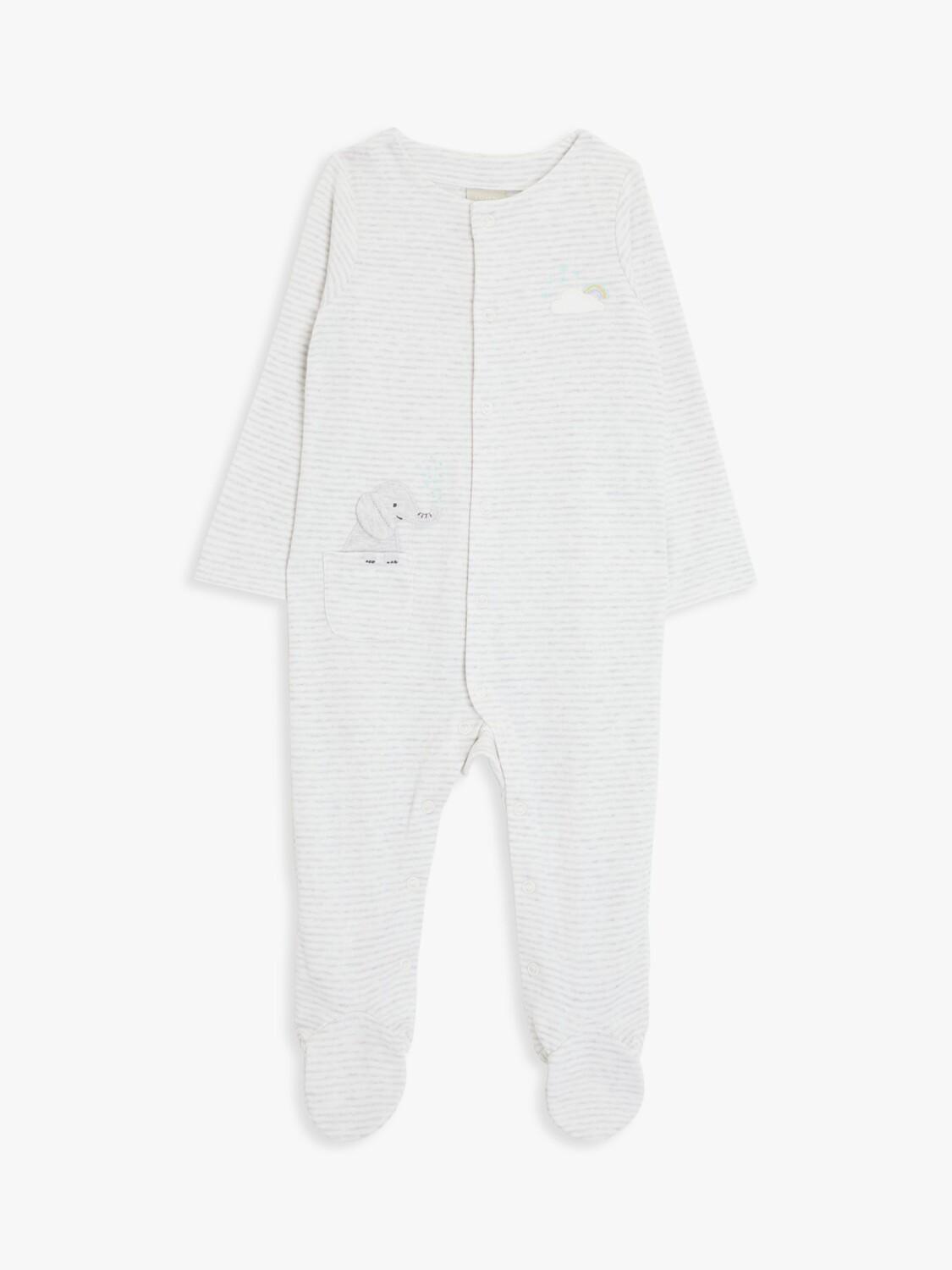 Детский комбинезон в полоску со слоном John Lewis, серый/мульти
Детский комбинезон в полоску со слоном John Lewis, серый/мульти