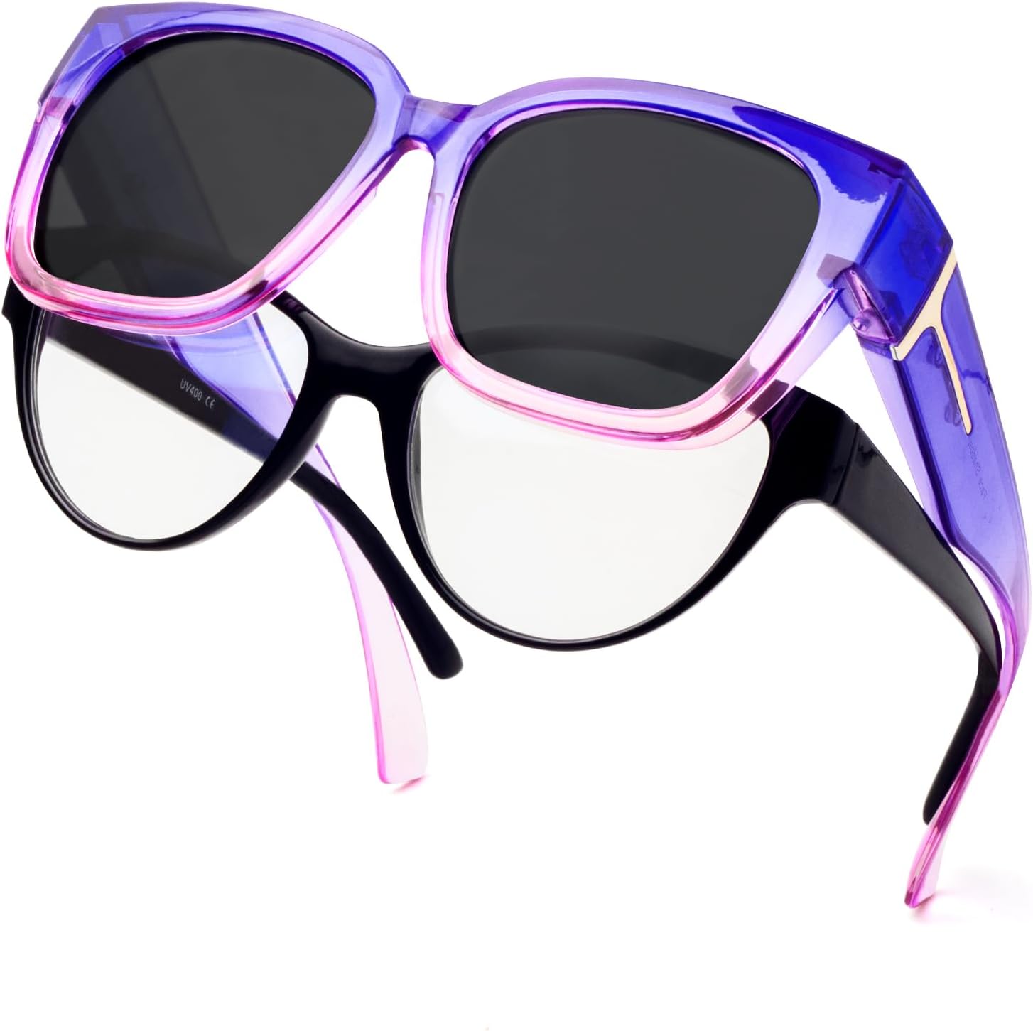 Солнцезащитные очки с поляризованным покрытием, надеваемые поверх обычных очков, для женщин, квадратной формы, с защитой от УФ-излучения, легкие Face Shadow, Gradient Purple Frame/Grey Lens
Солнцезащитные очки с поляризованным покрытием, надеваемые поверх обычных очков, для женщин, квадратной формы, с защитой от УФ-излучения, легкие Face Shadow, Gradient Purple Frame/Grey Lens