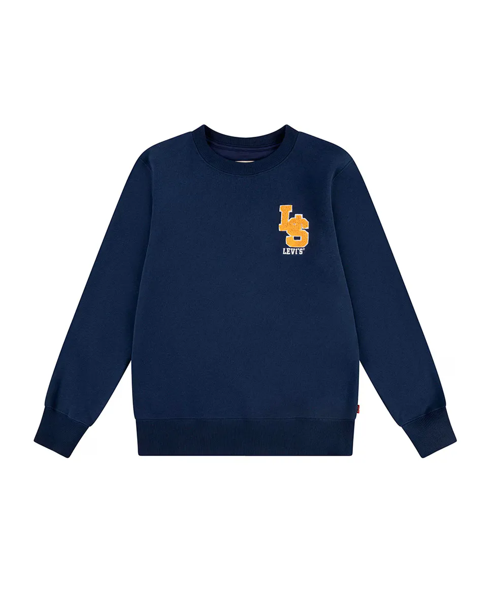 Детский свитшот с круглым вырезом и монограммой Levi's, синий
Детский свитшот с круглым вырезом и монограммой Levi's, синий