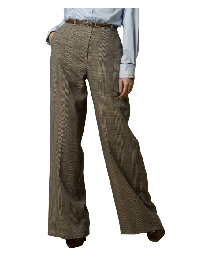 Клетчатые брюки прямого кроя Kocca, коричневый
Клетчатые брюки прямого кроя Kocca, коричневый