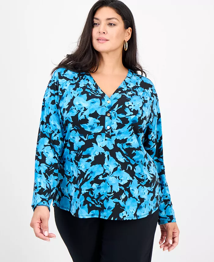 Топ размера «хенли» с V-образным вырезом I.N.C. International Concepts, синий
Топ размера «хенли» с V-образным вырезом I.N.C. International Concepts, синий