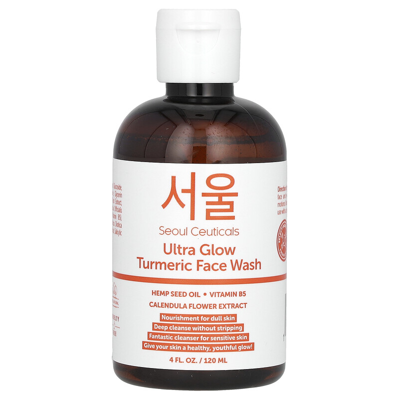 SeoulCeuticals, средство для умывания с куркумой, Ultra Glow, 120 мл (4 жидк. унции)
SeoulCeuticals, средство для умывания с куркумой, Ultra Glow, 120 мл (4 жидк. унции)