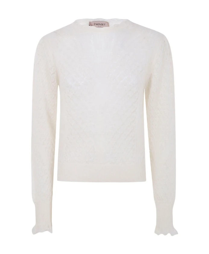 Джемпер из смеси мохера Twinset, белый
Джемпер из смеси мохера Twinset, белый