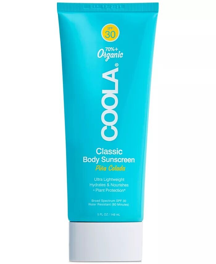 Классический солнцезащитный лосьон для тела SPF 30 — Пинья Колада, 5 унций Coola
Классический солнцезащитный лосьон для тела SPF 30 — Пинья Колада, 5 унций Coola